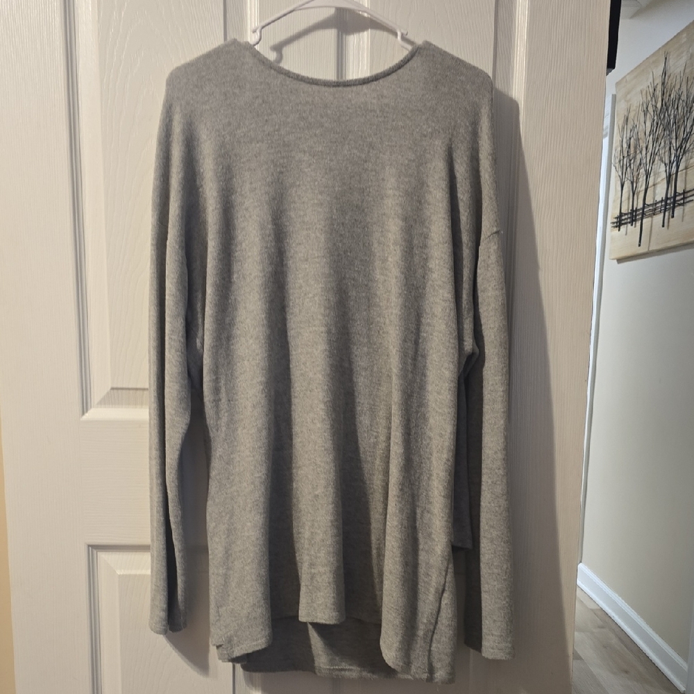 J. Crew Heather Gray Knit Top